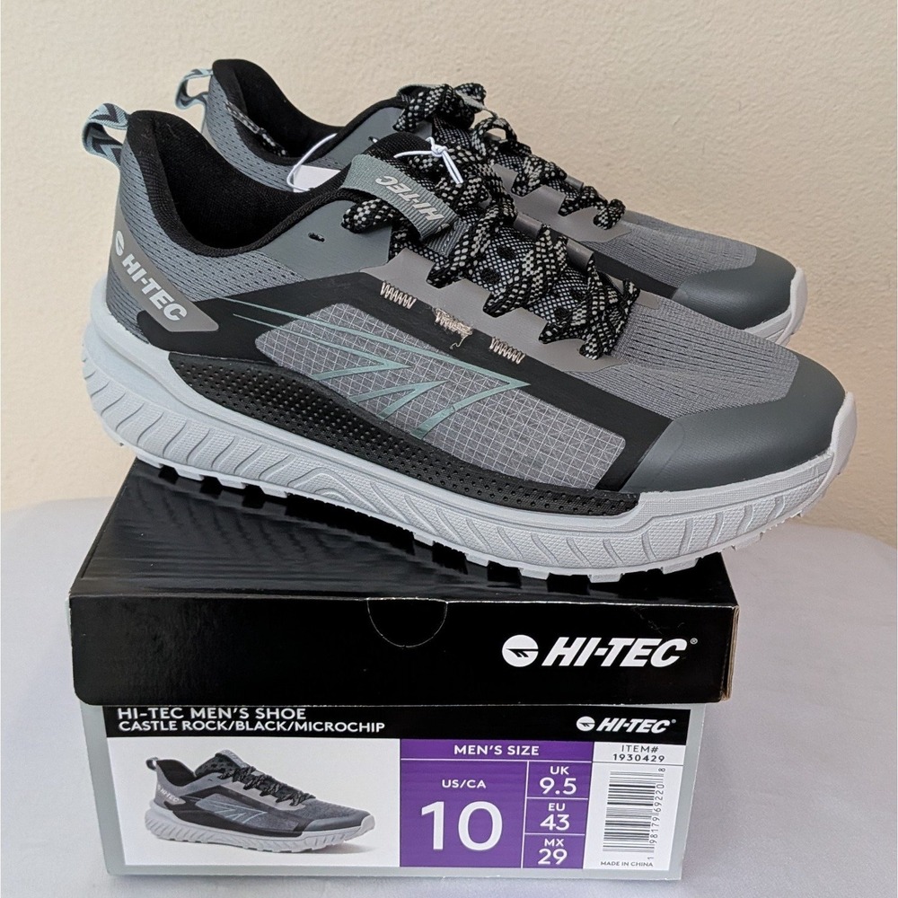 New Hi-Tec Men's Casual Lace-Up Shoes Gray Size 10